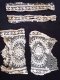 Antique Needle Lace on Netting trim Lot small pieces French?