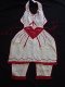 Vintage full Apron red Embroidery Sailor Beware WW2 novelty