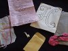Vintage Monogram Embroidery Foot w/ H pattern + DMC Pink floss